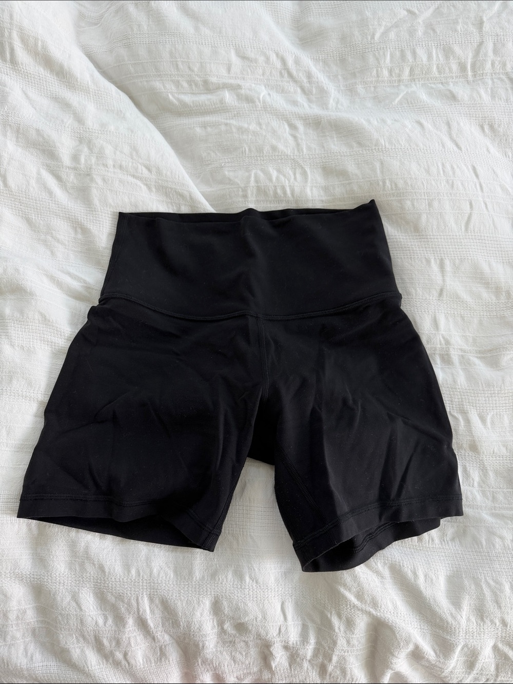 Lululemon High-Waist Black 6 inch Bike shorts